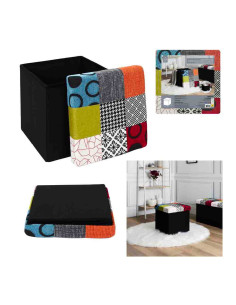 Coffre Pouf Pliable Patchwork M4