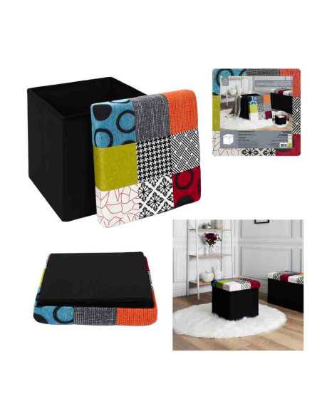Coffre Pouf Pliable Patchwork M4