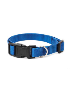 collier reglable polyester, 1,5x25-40 cm, bleu