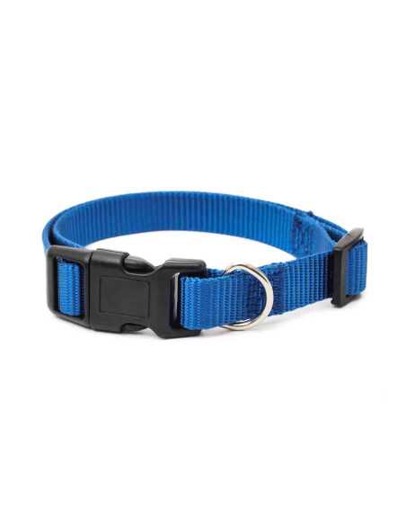 collier reglable polyester, 1,5x25-40 cm, bleu