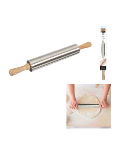 Rouleau De Patisserie Bois Et Inox M12