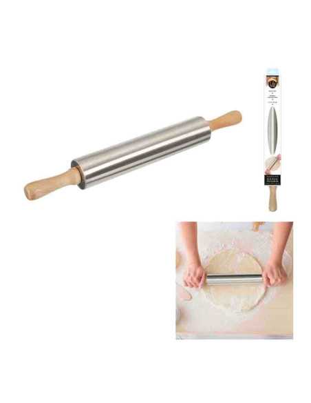 Rouleau De Patisserie Bois Et Inox M12
