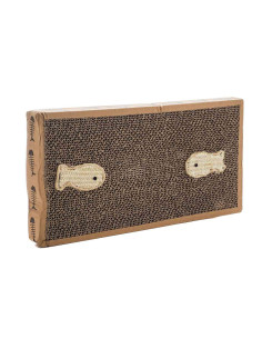 Griffoir kraft et herbe a chat, poisson sisal, 47x24x4cm