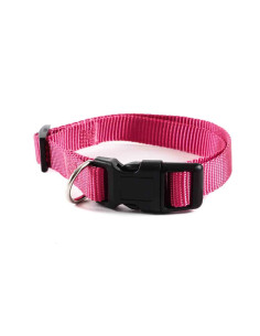 Collier réglable polyester 2,5x45-70 cm, ROSE