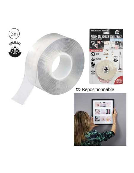 Ruban Adhesif Double Face Acrylique 3 Metres M12