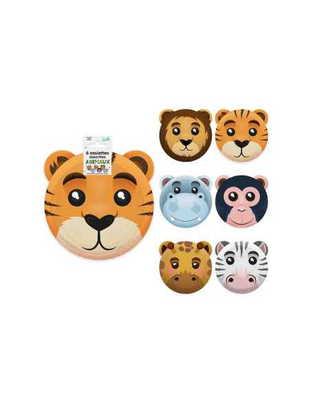 Assiettes 20Cm X6 Animaux