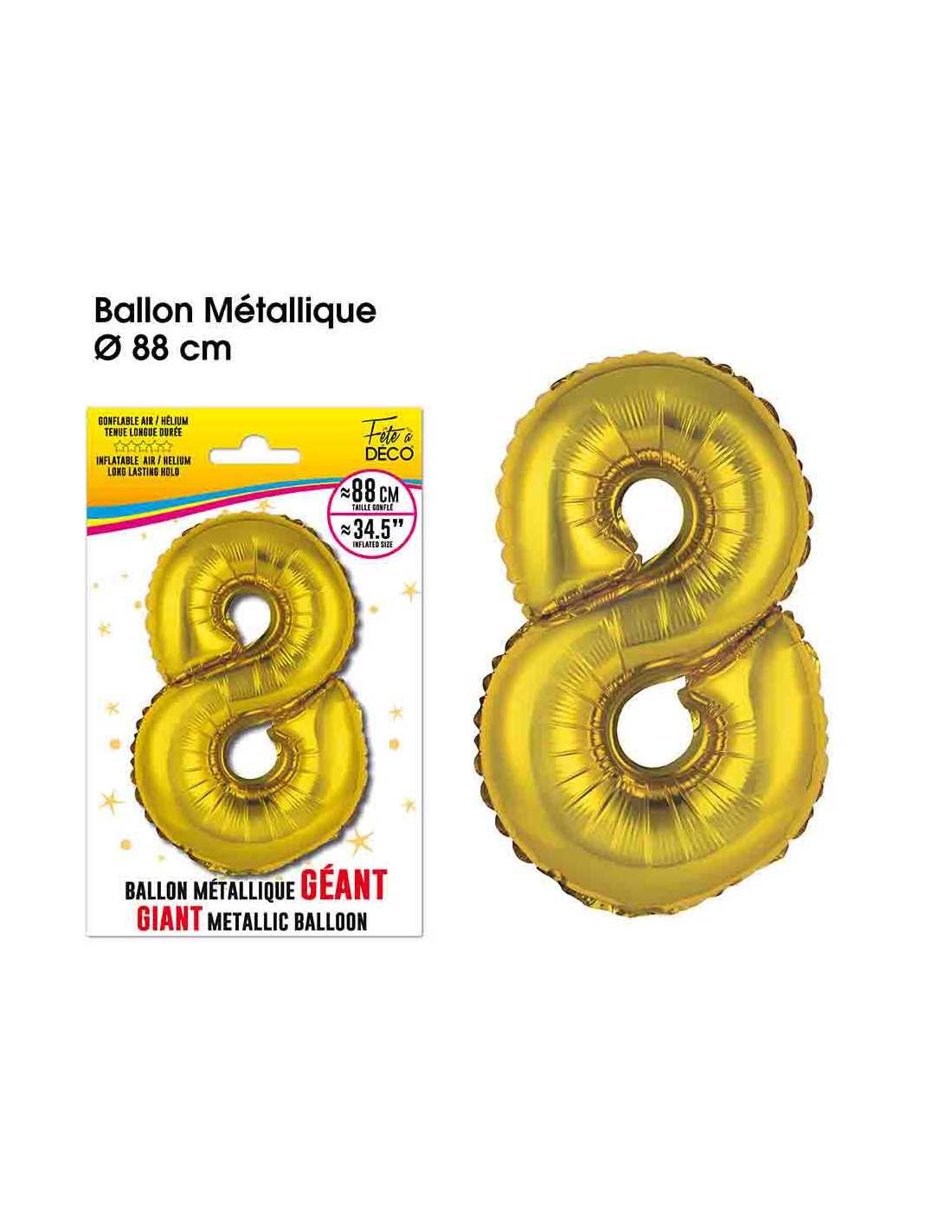 Ballon Geant Metallique Or Chiffre