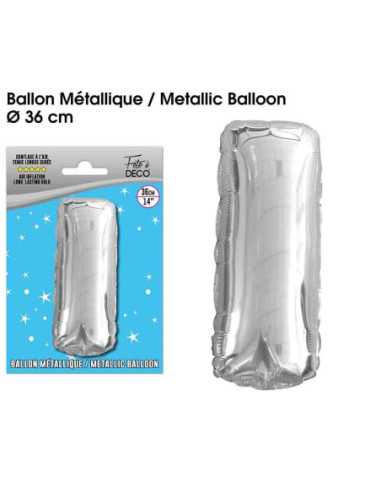 Ballon Metallique Argent Lettre I