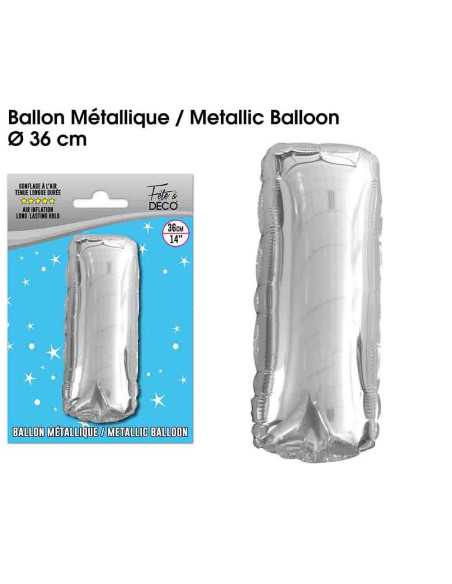Ballon Metallique Argent Lettre I