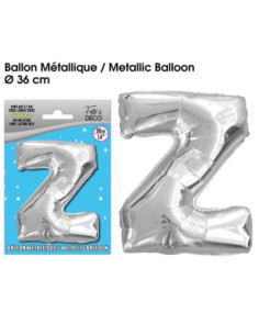 Ballon Metallique Argent Lettre Z