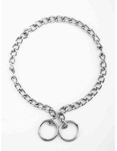 Collier étrangleur de berger en métal chromé – 45 cm × 2,5 mm – Dressage & Contrôle