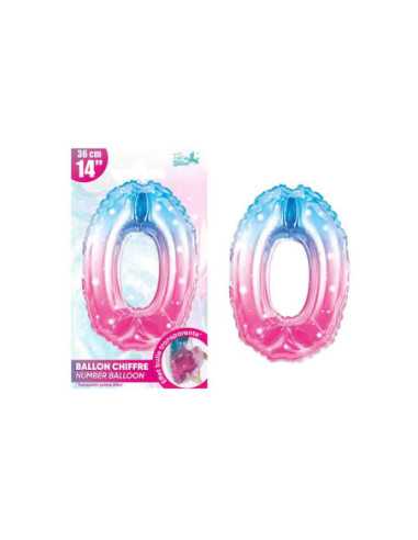 Ballon Metallique Feerique Chiffre 0