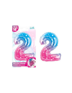 Ballon Metallique Feerique Chiffre 2