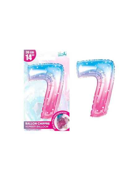 Ballon Metallique Feerique Chiffre 7