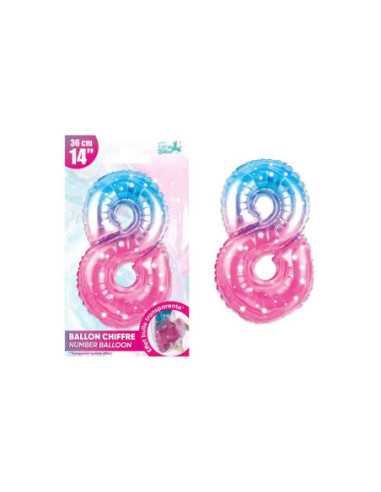 Ballon Metallique Feerique Chiffre 8