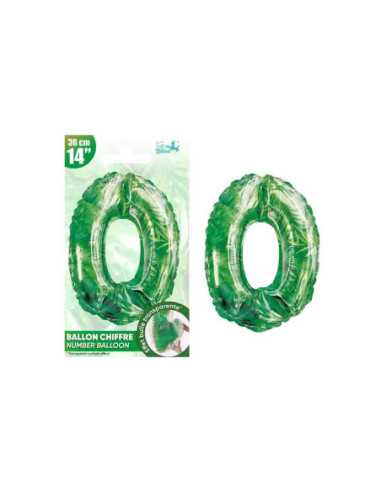 Ballon Metallique Jungle Chiffre 0