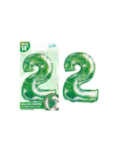Ballon Metallique Jungle Chiffre 2