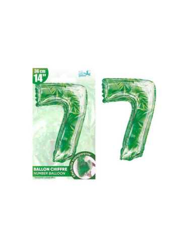 Ballon Metallique Jungle Chiffre 7