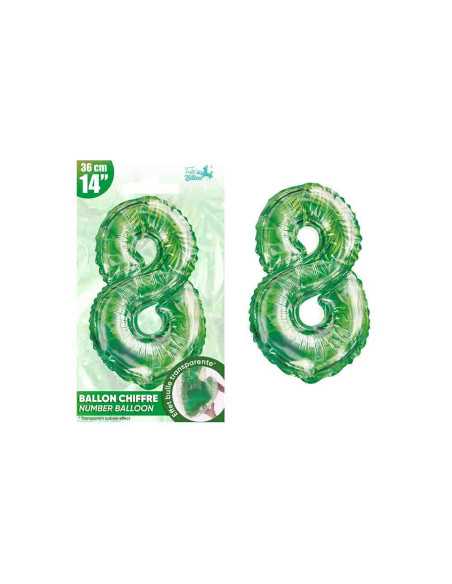 Ballon Metallique Jungle Chiffre 8
