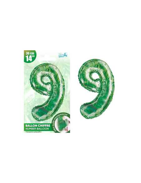 Ballon Metallique Jungle Chiffre 9