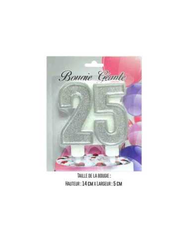 Bougie Blister Geante Argent 25