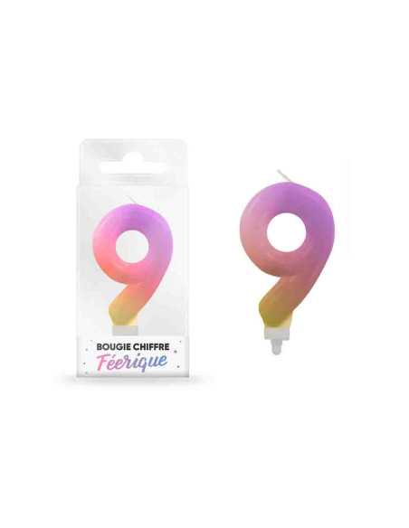 Bougie Feerique Chiffre 9