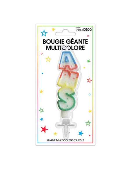 Bougie Paillettee Geante Ans