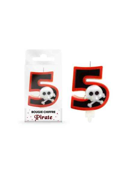 Bougie Pirate Chiffre 5