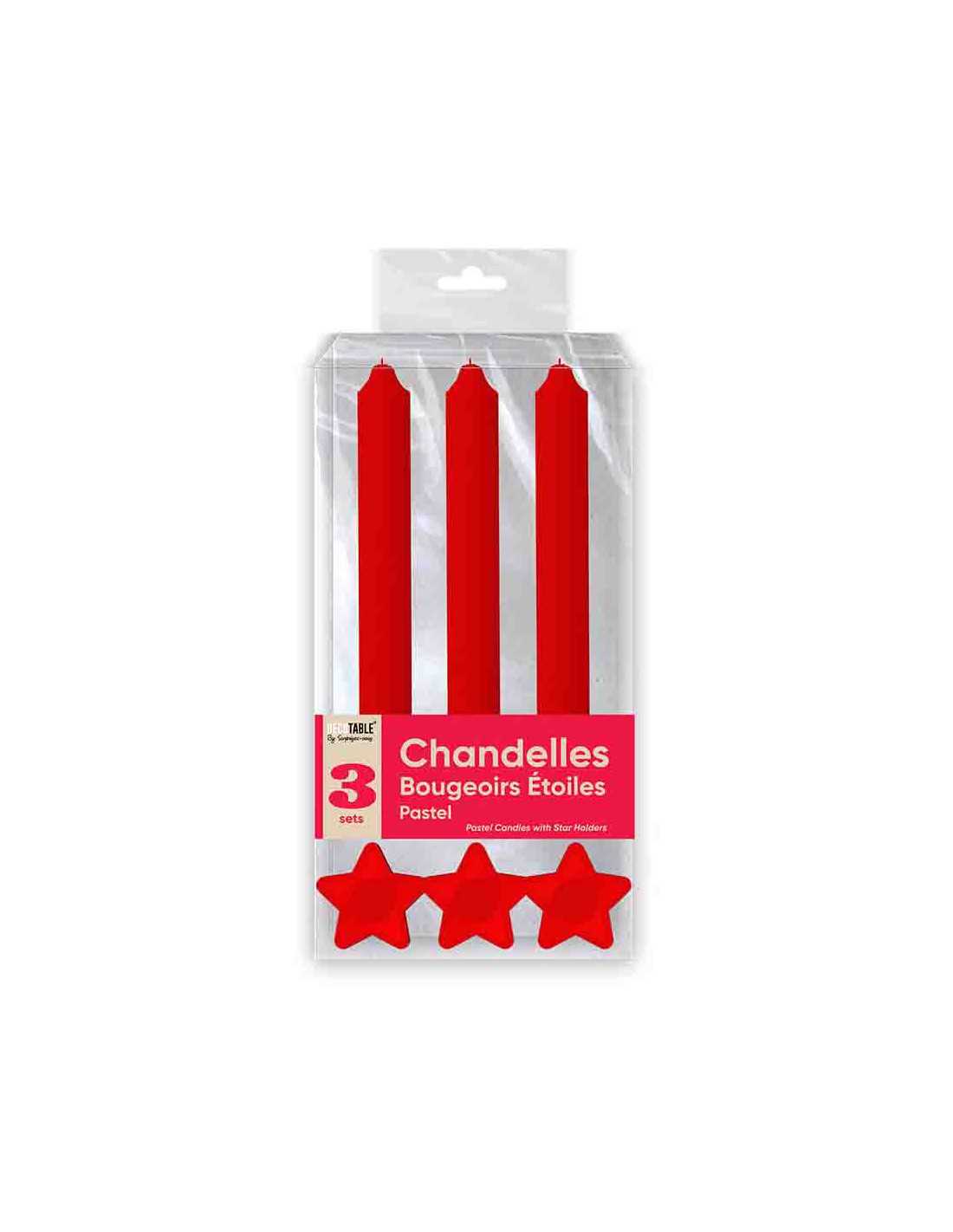 Bougies Longues Rouges - Lot De 10 - Pour Dîner Romantique Et Décoration De Table Tendance