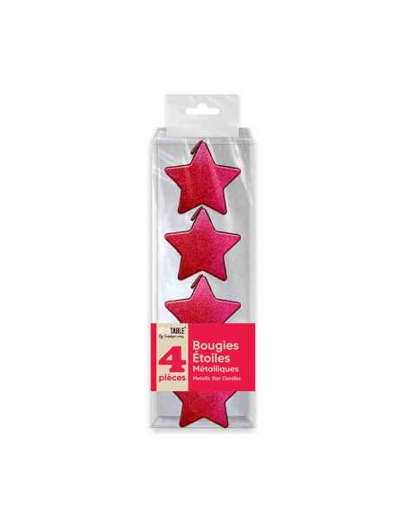 Bougies Metallisees Etoile Rouge
