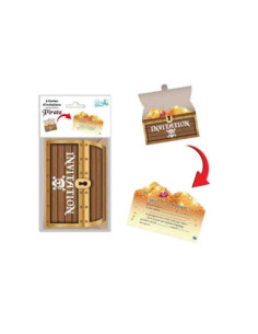 Cartes D'Invitation X6 Pirate
