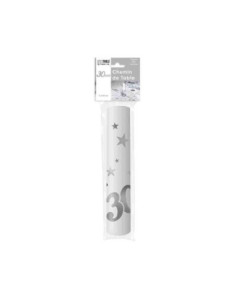 Chemin De Table 30 Ans 5M Metallise Argent
