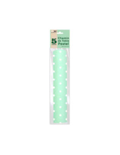 Chemin De Table Intisse Petits Pois 5M Vert