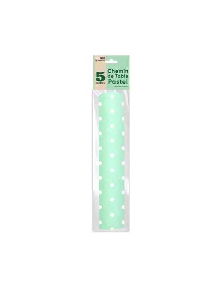 Chemin De Table Intisse Petits Pois 5M Vert