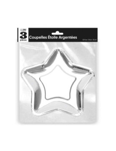 Coupelles X 3 Etoile Argent