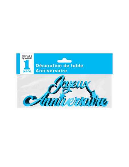 Decoration De Table Anniversaire Metallisee Bleu