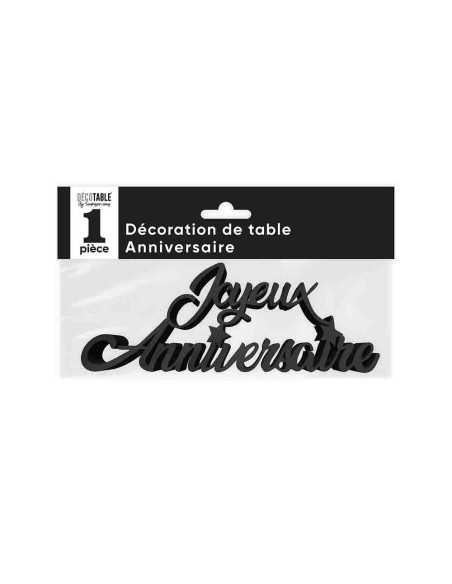 Decoration De Table Anniversaire Metallisee Noir