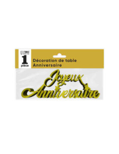 Decoration De Table Anniversaire Metallisee Or