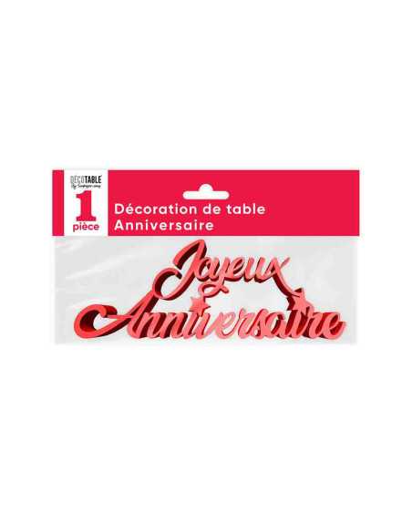 Decoration De Table Anniversaire Metallisee Rouge Passion