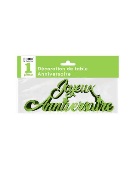 Decoration De Table Anniversaire Metallisee Vert
