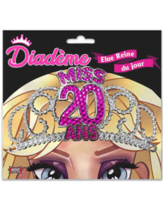 Diademe Miss 20 Ans Fuchsia