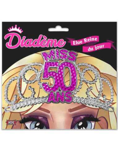 Diademe Miss 50 Ans Fuchsia