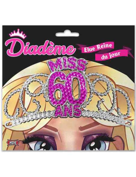 Diademe Miss 60 Ans Fuchsia