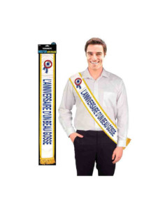 Echarpe Mister Joyeux Anniversaire Bleue