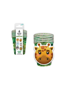 Gobelets 25Cl X6 Animaux