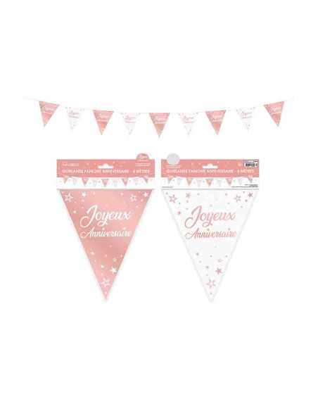 Guirlande Fanion Joyeux Anniversaire Metallique Rg