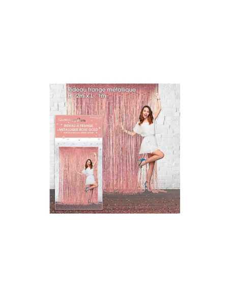 Rideau Franges Metallique Rose Gold