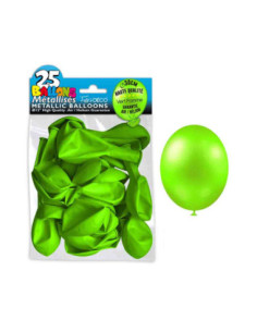 Sachet 25 Ballons Metal Vert Pomme
