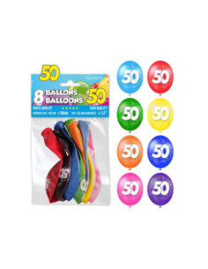 Sachet 8 Ballons 50 Ans