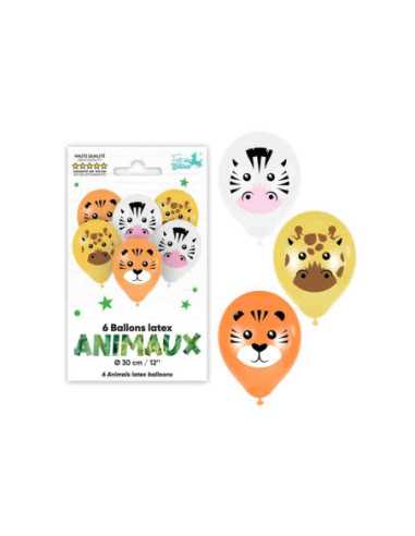 Sachet De Ballons X6 Animaux
